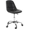 Sedia di design ARBEN, in Pelle color Nero