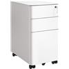 Cassettiera con Ruote SENDY, 30x46x59,2cm, 3 Cassetti, in Bianco