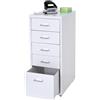 Cassettiera AREN, cm 69x28x44, in Acciaio color Bianco