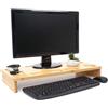Supporto per Monitor ERGHOS, Comodo e Versatile, 65x31x9 cm, Bambù