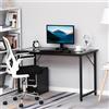 Tavolo per PC YORK, 120x60x73cm, Telaio in ferro, Piano in Legno Nero