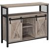 Mobiletto ALYS, Ante Scorrevoli, 100x33x80cm, in Legno colore Grigio