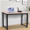 Tavolo per PC KRISTAL, 120x60x76cm, Metallo e Legno colore Nero
