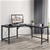 Scrivania da ufficio MARLY, 150x150x76cm, Angolare, in Legno Nero