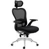 PRODOTTO RICONDIZIONATO Sedia da Ufficio ROYAL, Supporto Lombare, Design esclusivo, color Nero