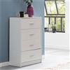 Armadietto ARTICK, Design Essenziale, 4 Cassetti, 60x30x90cm, in Legno Bianco