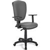Sedia da ufficio CALIPSO PLUS PELLE in Grigio