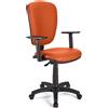 Sedia da ufficio CALIPSO PLUS PELLE in Arancione