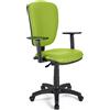 Sedia da ufficio CALIPSO PLUS PELLE in verde