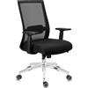 Sedia da Ufficio NIXON, Ergonomica, Supporto Lombare, Rete e Tessuto Nero