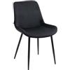 Sedia Ospiti VICKY, Gambe in Metallo Nero, Comoda e Di Design, Velluto Nero