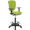 Sgabello da Lavoro CALIPSO PLUS PELLE in Verde