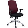 Sedia Per Ufficio ASTRA, Design Elegante, Ottima Ergonomia, in Tessuto Bordeaux