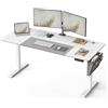 Scrivania per PC KOLIMA, 160x70cm, Regolabile in Altezza, Struttura in Acciaio, Bianco