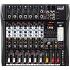 Italian Stage Mixer Italian Stage 2MIX-8PRO 8 Canali Con USB E Bluetooth Per Live E Studio