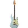 Eko Chitarra Elettrica Vintage Relic HSS Eko Aire Daphne Blue con Push Pull