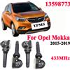 IWOKPHD Sensore di monitoraggio della pressione dei pneumatici TPMS 13598773 Per Opel Mokka (J-A) (da 2015-09 al 2019-12) 433 MHz 13589601 22853740 13522629