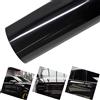 NONE Adesivo per pellicola avvolgente in vinile nero per pianoforte in PET ultra lucido Accessori per la decorazione automatica Vinile autoadesivo nero lucido senza bolle d'aria