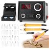 NONE Macchina per Pirografia 60W, Kit Penna per Pirografia su Legno, Strumento Elettrico per Incisione su Legno con 30 Punte in Filo per Pirografia, 2 Penne per Legno