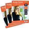 NIKOFFICE S150 Confezione da 50 Buste Perforate Trasparenti in PPL Lucide, Formato A4 80 MICRON