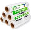 V1 Trade Pellicola Per Imballaggio Rotolo - 6 Film Estensibile Trasparente 23 Micron - Pellicola Da Imballaggio 150m x 50cm - Imballaggio Per Trasloco, Scatole, Mobili, Pallet