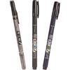 Tombow Fudenosuke - Pennarelli con punta morbida e rigida, confezione da 2 pezzi, nero (set per calligrafia), con doppia penna, nero/grigio