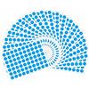 HYBSK Hylabelest - Etichette adesive rotonde colorate, 10 mm, 20 fogli, confezione totale da 1400 pezzi, colore: blu