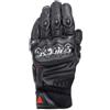 Dainese - Carbon 4 Short Gloves, Guanti Moto Corti in Pelle, con Protezioni delle Nocche in Carbonio, Uomo, Nero/Nero, S