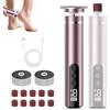 XTVTX Rimozione calli elettrico 2 in 1 per la cura dei piedi e delle unghie con display LCD e 9 livelli, ricaricabile Foot Glow Rimozione calli per talloni screpolati, Hornha