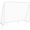 SONGMICS Porta da calcio per bambini, rete da calcio, montaggio rapido, per giardino, cortile, parco, spiaggia, tubi di ferro, rete PE, 300 x 120 x 205 cm, nero SZQ300BK