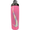 Nike Refuel Locking Lid Bottiglia per Bere Pink Spell/Black/Silver Iridescent 709 ml