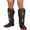 MuscleForge Paratibie Kick Boxing con Protezione del Piede Taglia M - per Muay Thai, MMA e Arti Marziali - Imbottitura Eva Alta Densità, Cinghie Regolabili, Rivestimento in Velluto Traspirante