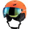 ERYUE Casco da Snowboard Regolabile per Uomo e Donna, Casco da Sci Antiurto con Occhiali, Ideale per Gli Appassionati di Sport Invernali, Materiale PC EPS, /Bianco/Arancione/Viola (#1)