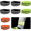 Geosar Clip per Pantaloni da Ciclismo Mollette Catarifrangenti per Pantaloni Fasce Riflettenti Elastiche Fermagli da Bicicletta in PVC Accessori Bretelle