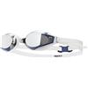 TYR Stealth-X Race - Occhialini da nuoto a specchio, per adulti, colore argento/bianco, taglia unica