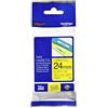 Brother TZE651 Nastro Laminato, 24 mm, Nero/Giallo