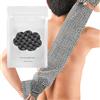 Feirdhoo Telo da bagno esfoliante, antibatterico, 48 corpo, extra lungo, spugna per doccia, strofinare, colore nero esfoliante