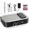 Trsaow Lima per unghie elettrica 4 in 1 con aspirapolvere, lampada LED e powerbank, 45.000 giri/min Cura professionale delle unghie a casa e in salone