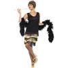 Smiffys Costume con frange anni '20, include vestito con la parte anteriore in pizzo e frange in rilievo Halloween