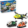 LEGO City 3in1 Airplane, Service Truck & Hovercraft Remix Toy - Mix & Match Model Vehicles Kit w/ 3 Minifigures - STEM Birthday Gift Idea for 7+ Year Old Boys - 60505