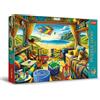 Trefl Premium Plus Quality - Puzzle Tea Time: In Viaggio con il Camper - 1000 Pezzi, Serie di Immagini Nostalgiche Dipinte, per Adulti e Bambini a partire dai 12 Anni