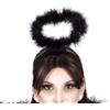 FIESTAS GUIRCA | Diadema Angelo Nero (Taglia Unica) - Accessorio per Costume per Halloween, Carnevale e Feste in Maschera - Ideale per Cosplay di Angelo Scuro - Adulto Unisex - Nero