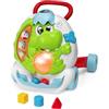 Chicco Gioco Primipassi Dinosauro, 2in1 Evolutivo, Girello e Centro attività Elettronico, 2 Palline, 3 Formine, Luci e Suoni, Parti in Plastica Riciclata 80%, Made in Italy, Giochi Bambini 9-24 Mesi