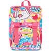 Mitama Zaino Estensibile 4 Zip, CATROCK, Fucsia, Maxi Capienza, Doppio Scomparto, Schienale Preformato, Bambina, Scuola Elementare