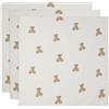 Jollein 535-851-66095 - Set di 3 asciugamani in mussola, orsacchiotto in cotone, colore: Bianco (70 x 70 cm)