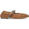 APEPAZZA Ballerina donna cognac in suede