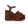 CURIOSITE Sandalo donna marrone in suede