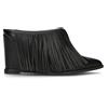EXE Sabot donna nero in pelle con frange