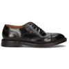 GREEN GEORGE Stringata uomo nera in pelle