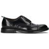 GREEN GEORGE Stringata uomo nera in pelle